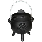 Cast Iron Pentacle Cauldron 7.5cm