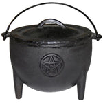 Cast Iron Pentacle Cauldron 10.5cm