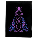 Moon Goddess Black Velvet Pouch