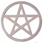 Silver Plated Brass Altar Pentacle 14.5cm