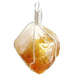 Citrine Point Wire Cage Pendant