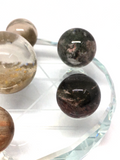 Garden Quartz Spheres with Glass Display Stand