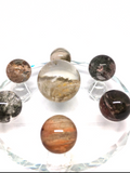 Garden Quartz Spheres with Glass Display Stand