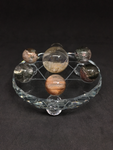 Garden Quartz Spheres with Glass Display Stand