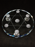 Garden Quartz Spheres with Glass Display Stand