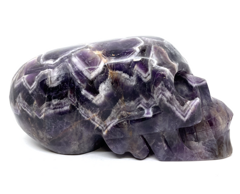 Chevron Amethyst Alien Skull #414