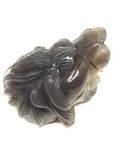 Agate Geode Lion Carving #414