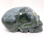 Moss Agate Alien Skull #415