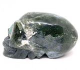 Moss Agate Alien Skull #415