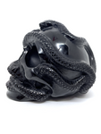 Black Obsidian Skull with Snakes #439