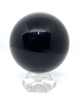 Clear Quartz & Black Obsidian Sphere #452 - 5.8cm