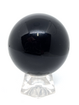 Clear Quartz & Black Obsidian Sphere #453 - 5.4cm