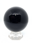 Clear Quartz & Black Obsidian Sphere #454 - 5.7cm