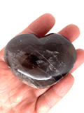 Black Rose Quartz Heart #475 - 6.5cm