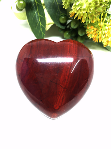 Red Jasper Puff Heart # 486 - 50mm