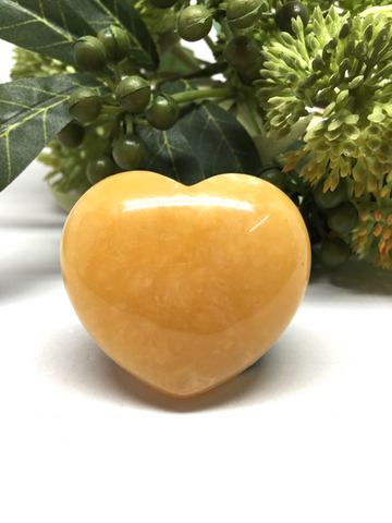 Yellow Aventurine Puff Heart # 490 - 45mm