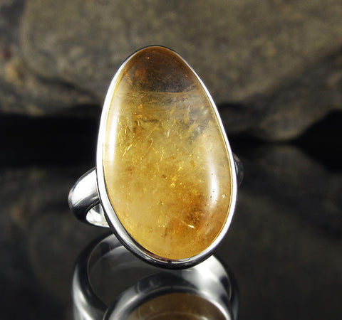 Citrine Sterling Silver Ring #231 - Size 8