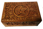 Pentacle Wooden Box 6" x 4"