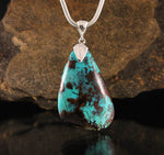 Chrysocolla Pendant #174 - Sterling Silver