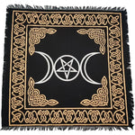 Triple Moon Pentacle Altar Cloth 24" x 24"