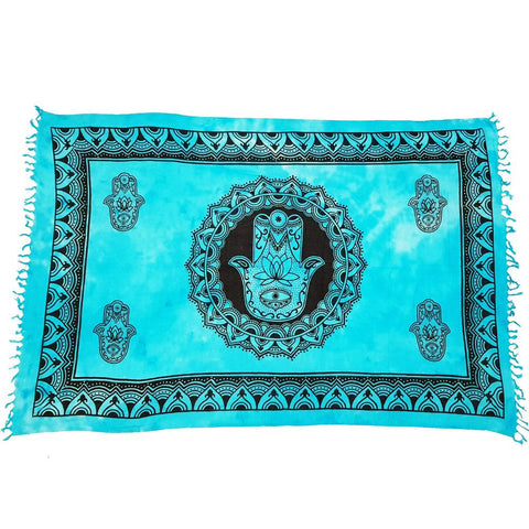 Hand Of Fatima Turquoise Altar Cloth