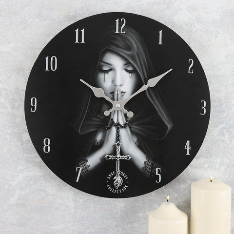 'Gothic Prayer' Wall Clock - Anne Stokes