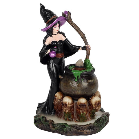 Witch with Cauldron Backflow Burner