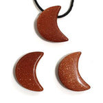 Goldstone Moon Pendant 30mm