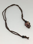 Brown Macrame 'Net' Necklace