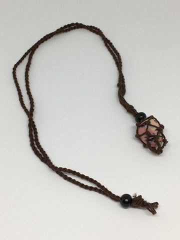 Brown Macrame 'Net' Necklace