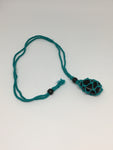 Aqua Macrame 'Net' Necklace