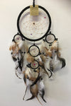 Black Dream Catcher Leather with Stone Chips 16cm