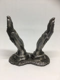 Hands Upright Pewter Stand