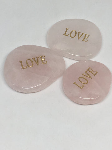 Rose Quartz Word Stone - Love