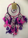 Pink/Purple Double Ring with Shell Dream Catcher 11cm