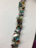 Mixed Stone Chips Twisted Necklace 28"