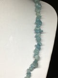 Aquamarine Chip Necklace 90cm