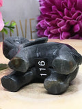 Picasso Stone Carved Elephant 62mm  #116