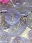 Amethyst Word Stone - Serenity
