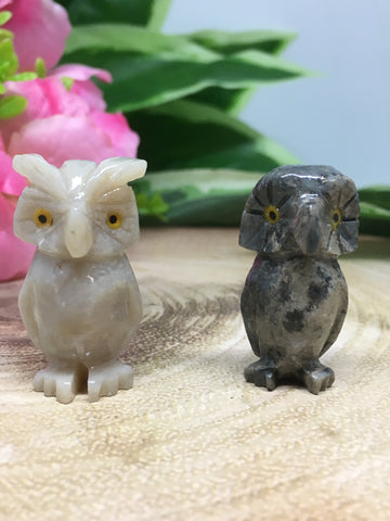 Owl Soapstone Carving