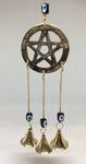 Brass Pentacle with Evil Eye & Bells