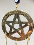 Brass Pentacle with Evil Eye & Bells