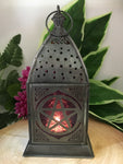 Silver Metal Pentacle Lantern