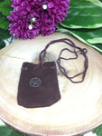 Tree of Life Suede Brown Pouch