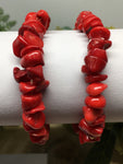 Red Coral Chunky Chip Bracelet