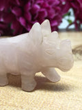 Rose Quartz Carved Rhino #184