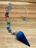 Reiki Blue Onyx Chakra Pendulum