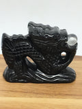 Black Obsidian Dragon Carving