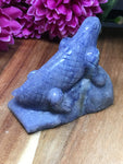 Blue Quartz Lizard Carving # 243