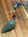 Triquetra Green Aventurine Chakra Pendulum